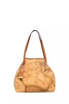 Женская сумка-шоппер geo classic среднего размера, натуральный цвет Alviero Martini