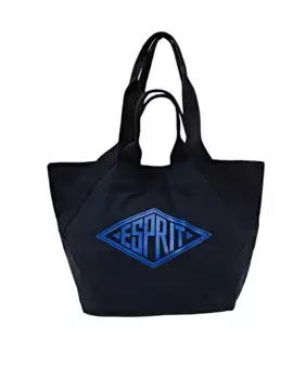 Женская сумка-шоппер из 100% хлопка с логотипом Esprit, темно-синий