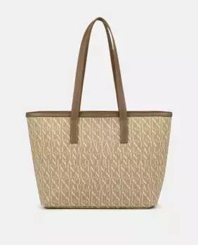 Женская сумка-шоппер с монограммой NL Naulover, бежевый