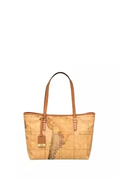 Женская сумка-шоппер среднего размера geo classic natural Alviero Martini