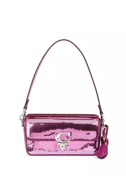 Женская сумка studio baguette fuchsia с пайетками Coach