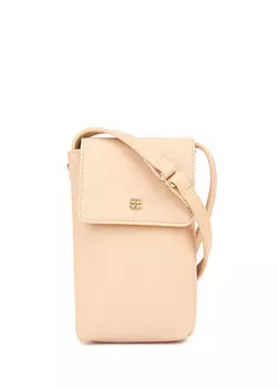 Женская сумка sunny mini телесного цвета с логотипом Beymen