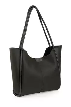 Женская сумка-тоут большого размера на руку и через плечо Lucky Bees, черный