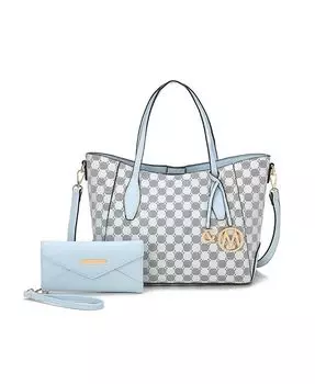 Женская сумка-тоут Gianna с соответствующим кошельком от Mia K MKF Collection, цвет Light blue
