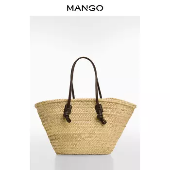 Женская сумка-тоут Mango для путешествий, темно-коричневый