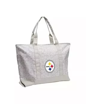 Женская сумка-тоут с леопардовым узором Pittsburgh Steelers Logo Brands, белый