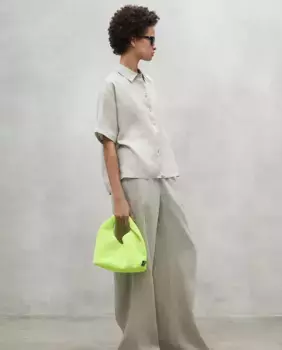 Женская сумочка с крючком и застежкой для глаз и боковым логотипом Ecoalf, жёлтый