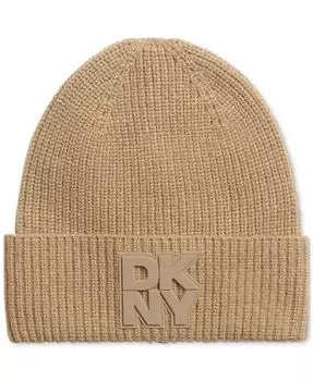 Женская сверхмягкая шапка в рубчик с нашивкой-логотипом Dkny, оранжевый