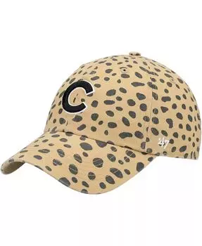 Женская светло-коричневая регулируемая шапка Chicago Cubs Cheetah Clean Up '47 Brand, бежевый
