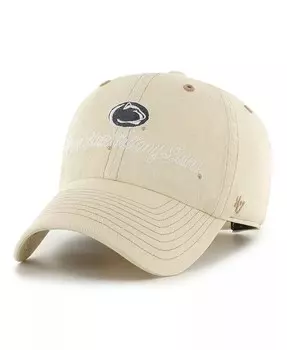 Женская светло-коричневая регулируемая шапка Penn State Nittany Lions Haze Clean Up '47 Brand, бежевый