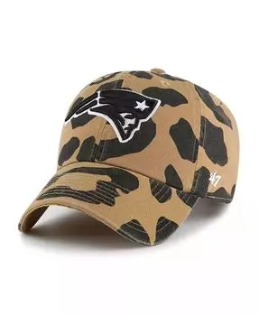 Женская светло-коричневая регулируемая шляпа New England Patriots Rosette Clean Up '47 Brand, бежевый