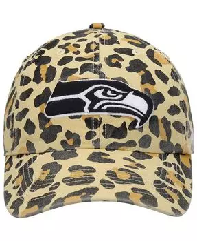 Женская светло-коричневая регулируемая шляпа Seattle Seahawks Bagheera '47 Clean Up по всей длине '47 Brand, бежевый