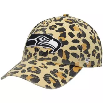 Женская светло-коричневая регулируемая шляпа Seattle Seahawks Bagheera '47 Clean Up по всей длине