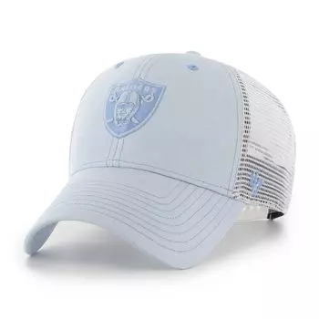 Женская светло-синяя/белая кепка Las Vegas Raiders Haze Clean Up Trucker Snapback '47