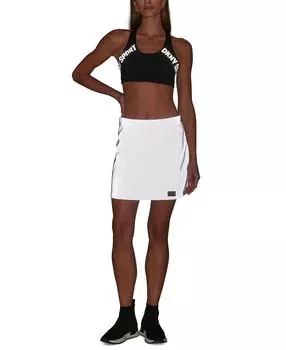Женская светоотражающая юбка с искусственным запахом DKNY, серебряный