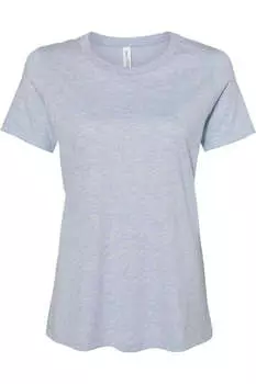 Женская свободная футболка BELLA + CANVAS Heather CVC, цвет heather prism blue