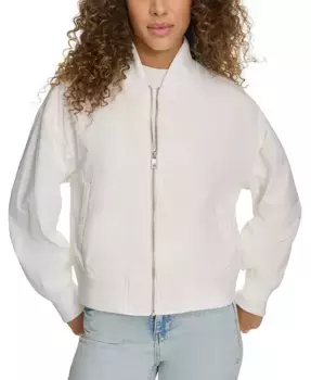 Женская свободная куртка-бомбер на молнии с резинкой по низу Levi's, белый