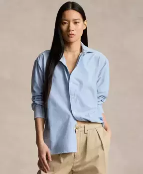Женская свободная рубашка Oxford Polo Ralph Lauren, белый