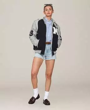 Женская свободная университетская куртка Members Only, темно-синий