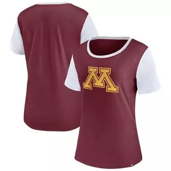 Женская темно-бордовая футболка Fanatics Minnesota Golden Gophers Carver Fanatics
