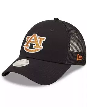 Женская темно-коричневая кепка с логотипом Auburn Tigers 9FORTY Spark Trucker Snapback New Era, синий