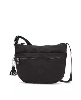 Женская темно-коричневая сумка через плечо на молнии Kipling, темно коричневый