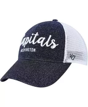 Женская темно-синяя, белая кепка Washington Capitals Encore MVP Trucker Snapback '47 Brand, синий