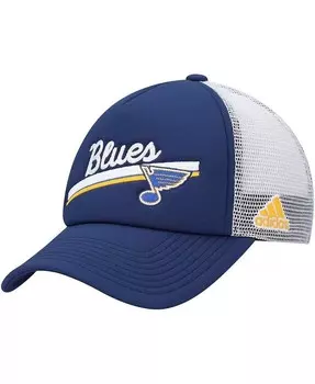Женская темно-синяя, белая шляпа St. Louis Blues Foam Trucker Snapback Adidas, мультиколор