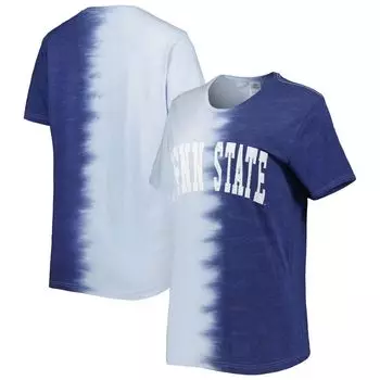 Женская темно-синяя футболка Gameday Couture Penn State Nittany Lions Find Your Groove с раздельным краем