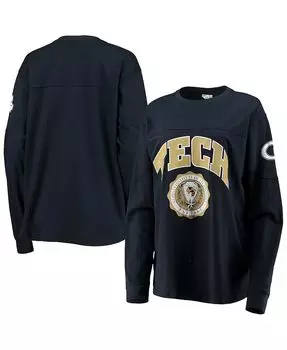 Женская темно-синяя футболка Georgia Tech Yellow Jackets Edith с длинным рукавом Pressbox, синий