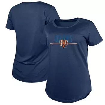 Женская темно-синяя футболка New Era Chicago Bears 2023 для тренировочного лагеря НФЛ New Era