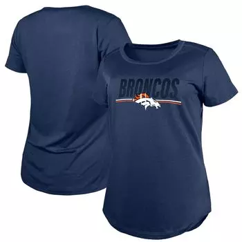 Женская темно-синяя футболка New Era Denver Broncos тренировочного лагеря НФЛ 2023 New Era
