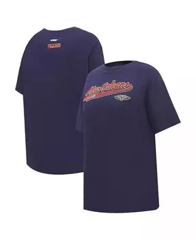 Женская темно-синяя футболка New Orleans Pelicans Script Boyfriend Pro Standard, синий