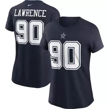 Женская темно-синяя футболка Nike Demarcus Lawrence Dallas Cowboys с именем и номером Nike