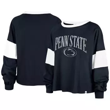 Женская темно-синяя футболка с длинными рукавами Penn State Nittany Lions Upside Rhea Raglan '47