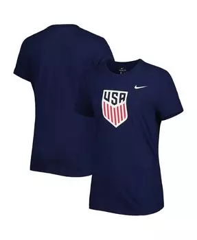 Женская темно-синяя футболка с гербом клуба usmnt Nike, синий