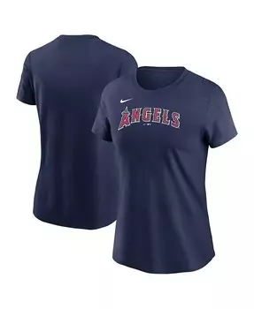Женская темно-синяя футболка с надписью Los Angeles Angels Nike, синий