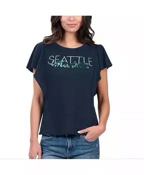 Женская темно-синяя футболка Seattle Mariners Crowd Wave G-Iii 4Her By Carl Banks, синий