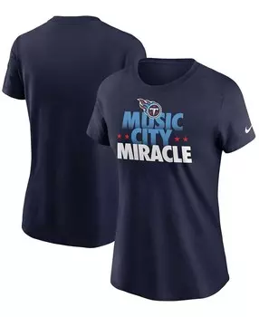 Женская темно-синяя футболка Tennessee Titans Hometown Collection Nike, темно-синий