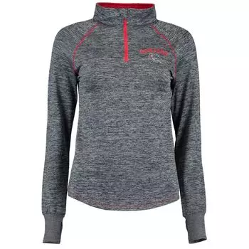 Женская темно-синяя куртка Colosseum Heathered Gonzaga Bulldogs Bikram с молнией четверти и длинными рукавами Colosseum