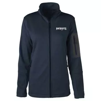 Женская темно-синяя куртка Dunbrooke Heather New England Patriots с тефлоновым щитком и молнией во всю длину