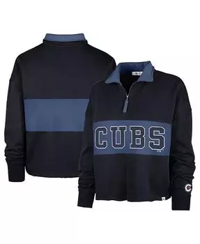 Женская темно-синяя куртка с молнией четверти Chicago Cubs City Connect Bae Remi '47 Brand, синий