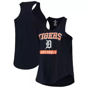 Женская темно-синяя майка больших размеров Detroit Tigers с гоночной спиной