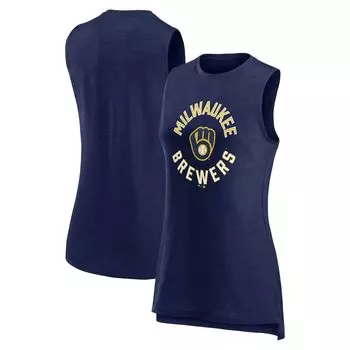 Женская темно-синяя майка больших размеров Milwaukee Brewers