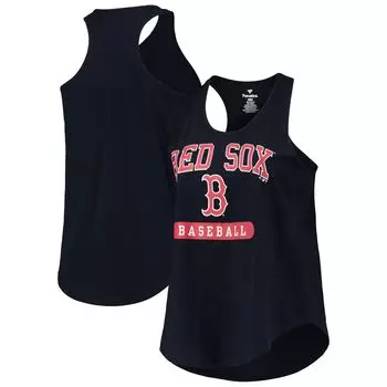 Женская темно-синяя майка Boston Red Sox больших размеров с гоночной спиной
