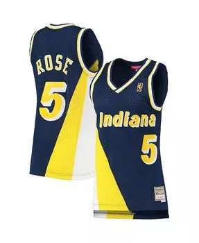 Женская темно-синяя майка Jalen Rose Indiana Pacers 1996-97 Hardwood Classics Swingman Mitchell & Ness, синий