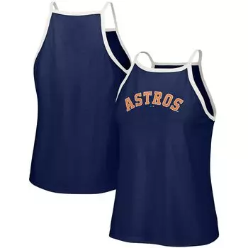 Женская темно-синяя майка Lusso Style Houston Astros Nadine с лямкой на шее