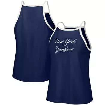 Женская темно-синяя майка Lusso Style New York Yankees Nadine с лямкой на шее