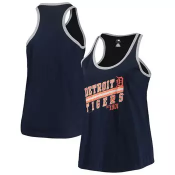 Женская темно-синяя майка Majestic Detroit Tigers больших размеров Believe In Greatness