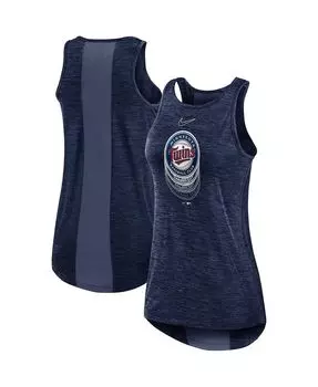 Женская темно-синяя майка minnesota twins logo fade с высоким вырезом Nike, синий